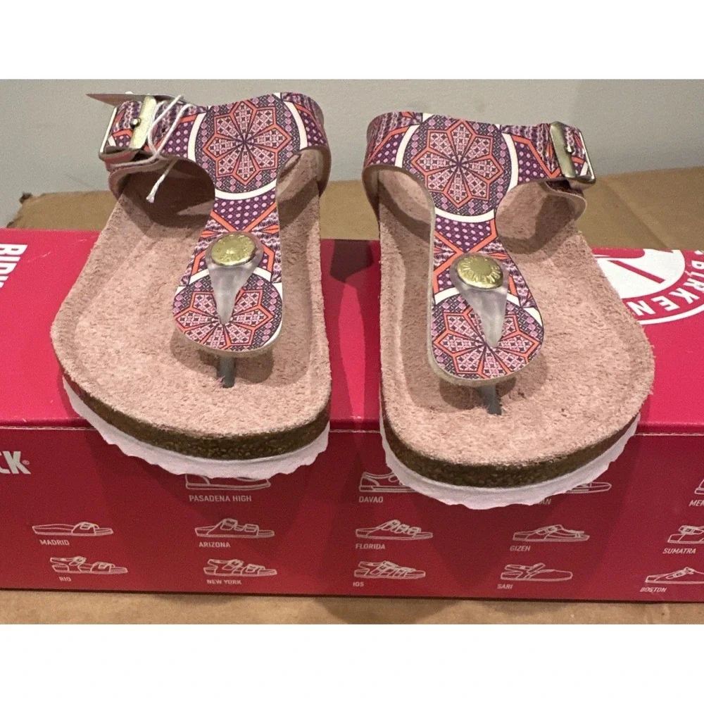 Birkenstock Kids EU 30/US 12 Gizeh Thong Sandals Oriental Tiles Rose
